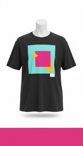 Unisex Relaxed Fit Shock Aqua Block Tee