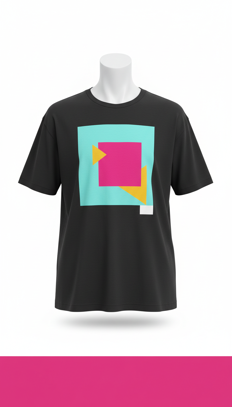 Unisex Relaxed Fit Shock Aqua Block Tee