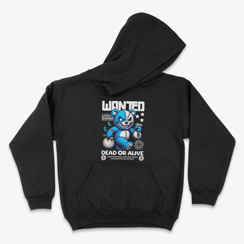 Wanted Dead or Alive Teddy Bear Youth Hoodie