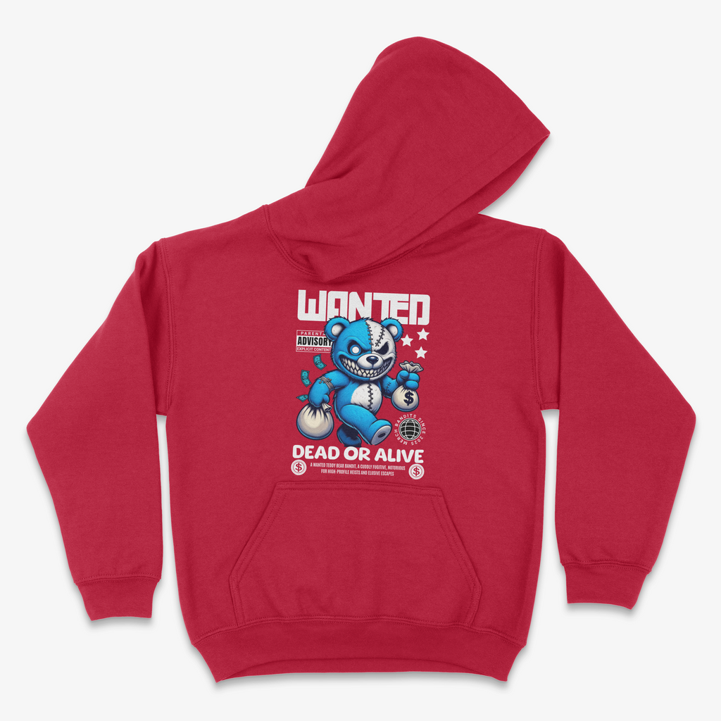 Wanted Dead or Alive Teddy Bear Youth Hoodie